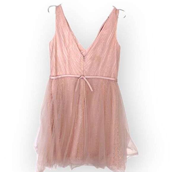 White by Vera Wang Womens Dress Sz 14 Pink Tulle Bubble Bridesmaid Prom Ballet - Picture 2 of 11